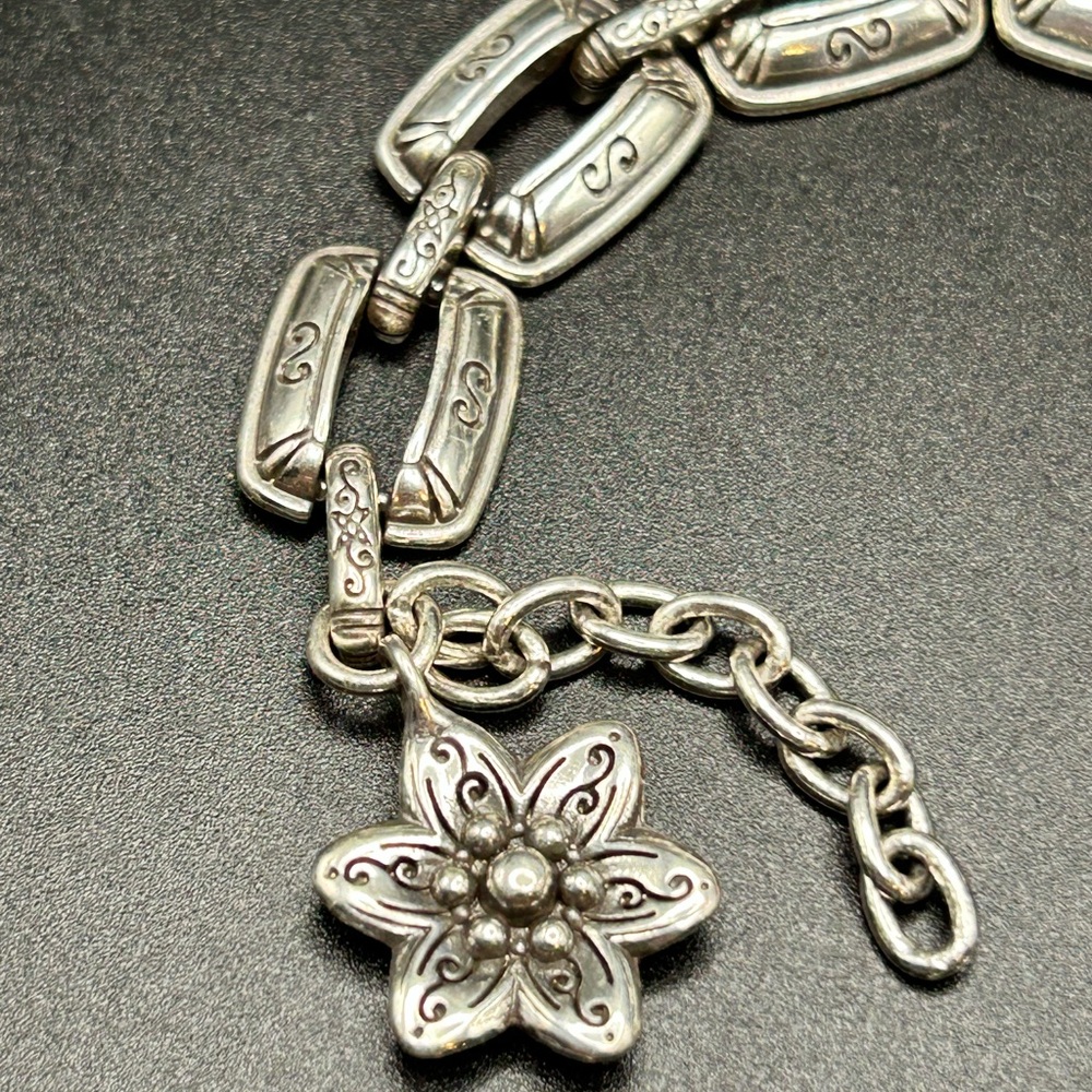 Brighton Silver-Plated Rectangle Link Bracelet Wi… - image 7